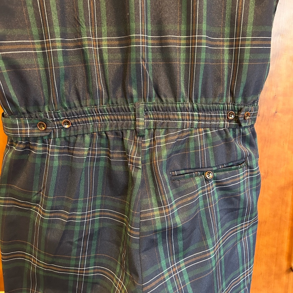 Romperjack men’s size Large one-piece like new condition Navy plaid - Picture 5 of 9